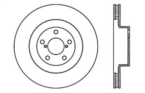 StopTech 02-10 WRX Drilled Left Front Rotor thumbnail 3