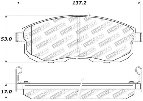 StopTech Performance 02-05 Infiniti G35 / 07-09 Nissan Altima/Sentra / 6/02-05 350Z Front Brake Pa thumbnail 6