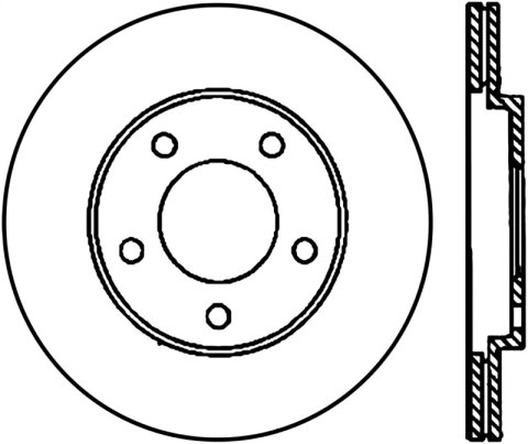 StopTech Power Slot 05-10 Mustang V6/4.0L / GT V8-4.6L Rear Right CRYO Rotor thumbnail 1