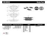 StopTech Performance 01-02 BMW Z3 / 03-09 Z4 / 10/90-07 3 Series / 99-09 Saab 9-5 Rear Brake Pads thumbnail 2