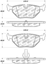 StopTech Performance 01-02 BMW Z3 / 03-09 Z4 / 10/90-07 3 Series / 99-09 Saab 9-5 Rear Brake Pads thumbnail 4