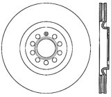 StopTech 09 VW Passat CC / 06-09 Passat Slotted & Drilled Right Front Rotor thumbnail 3