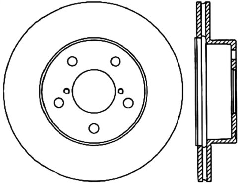 StopTech 05-07 Subaru Impreza WRX/STi Slotted & Drilled Left Rear Rotor thumbnail 1