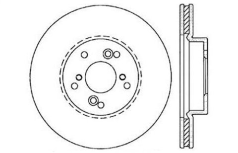 StopTech 99-08 Acura TL (STD Caliber) / 01-03 CL / 04-09 TSX Cross Drilled Left Front Rotor thumbnail 3