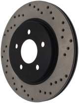 StopTech 05-10 Ford Mustang V6/4.0L / GT V8/4.6L Cross Drilled Left Rear Rotor thumbnail 7