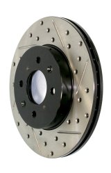 StopTech SportStop 6/02-08 Nissan 350Z / 8/02-04 Infiniti G35 Slotted & Drilled Rear Left Rotor thumbnail 2