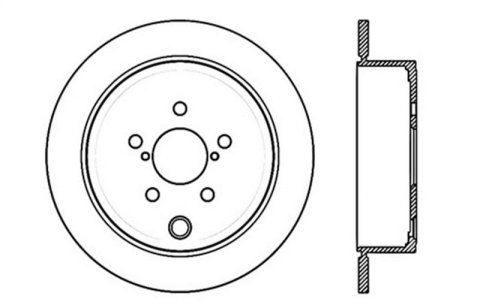 StopTech 08-10 Impreza WRX (Exc STi)/08-10 Impreza Coupe/Sedan Slotted & Drilled Left Rear Rotor thumbnail 4