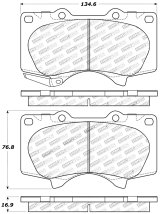 StopTech Performance 03-09 Lexus GX 470 Front Brake Pads thumbnail 2