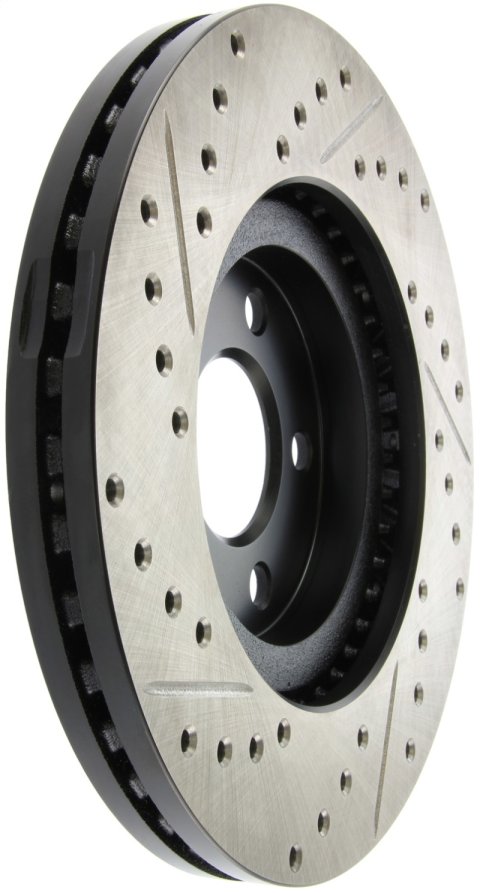 StopTech 03-09 Chrysler PT Cruiser Tur / 03-05 Dodge Neon SRT-4 Front Left Slotted & Drilled Rotor thumbnail 4