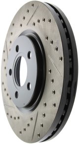 StopTech 03-09 Chrysler PT Cruiser Tur / 03-05 Dodge Neon SRT-4 Front Right Slotted & Drilled Rotor thumbnail 5
