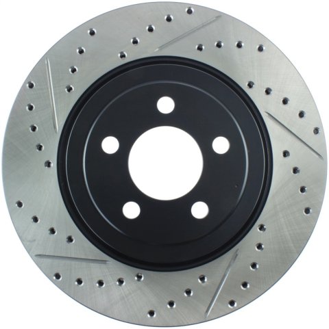 StopTech 05-09 Chrysler 300 (5.7L V8 exc SRT-8) Front Right Slotted & Drilled Rotor thumbnail 1