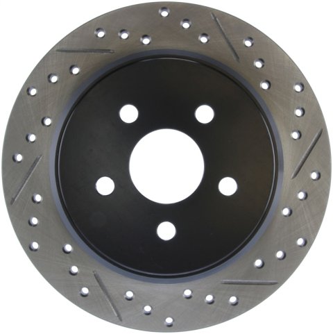 StopTech 03-09 Chrysler PT Cruiser Tur / 03-05 Dodge Neon SRT-4 Rear Left Slotted & Drilled Rotor thumbnail 1