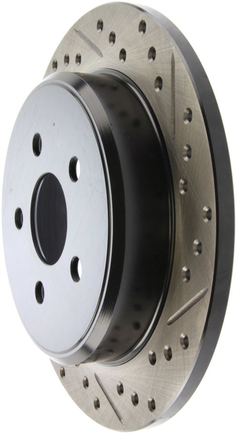 StopTech 03-09 Chrysler PT Cruiser Tur / 03-05 Dodge Neon SRT-4 Rear Left Slotted & Drilled Rotor thumbnail 6