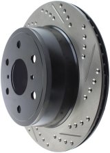 StopTech 07-10 GMC Sierra (w/ Rear Drum) / 07-09 GMC Yukon Rear Left Slotted & Drilled Rotor thumbnail 7