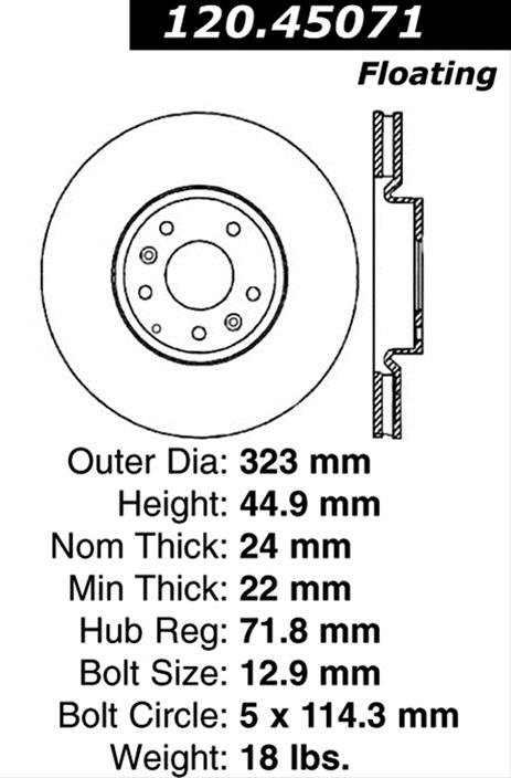 Centric Performance Brake Rotor thumbnail 2