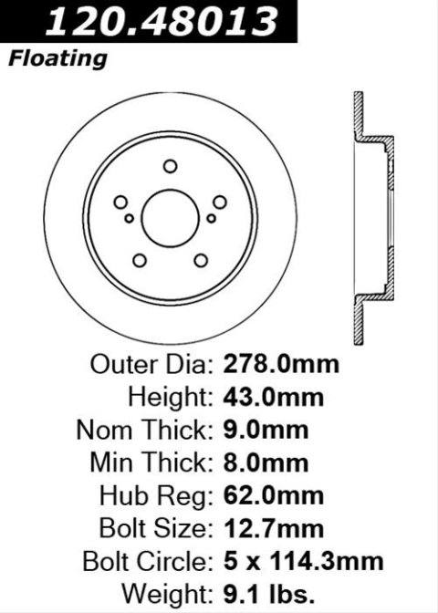 Centric Performance Brake Rotor thumbnail 2