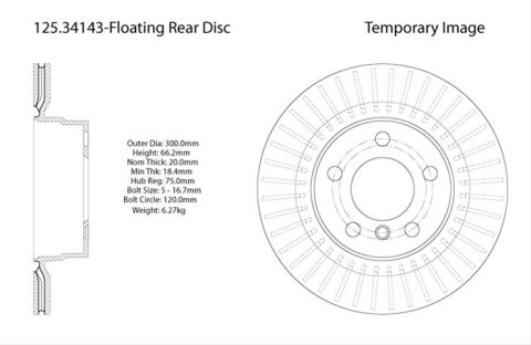 Centric Premium High Carbon Brake Rotor thumbnail 1