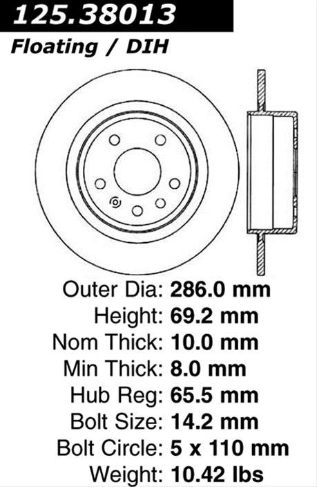 Centric Premium High Carbon Brake Rotor thumbnail 2