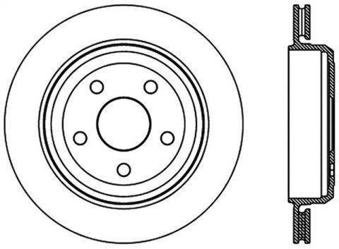 StopTech Slotted Sport Brake Rotor 11-17 Jeep Grand Cherokee (Excludes SRT8) thumbnail 1