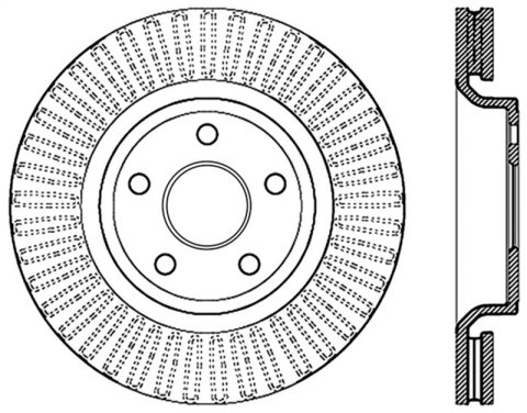 StopTech Slotted Sport Brake Rotor 11-17 Jeep Grand Cherokee (Excludes SRT8) thumbnail 1