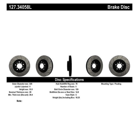 StopTech Slotted & Drilled Sport Brake Rotor thumbnail 3
