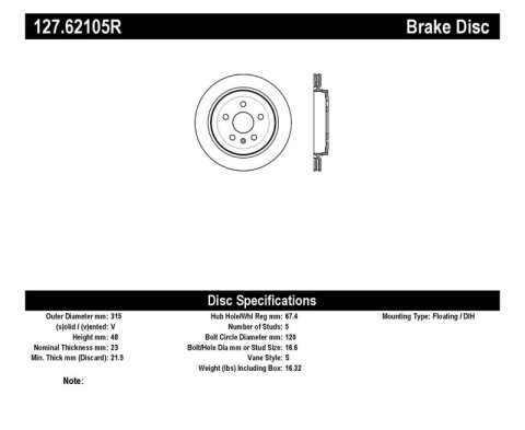 StopTech Slotted & Drilled Sport Brake Rotor thumbnail 8