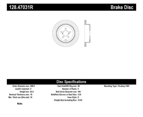 StopTech Drilled Sport Brake Rotor thumbnail 2