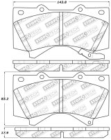 StopTech 13-18 Toyota Land Cruiser Performance Front Brake Pads thumbnail 1