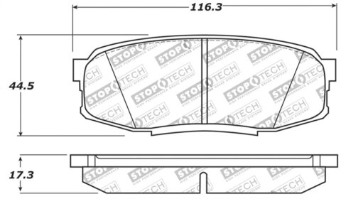 StopTech 13-18 Toyota Land Cruiser Performance Rear Brake Pads thumbnail 1