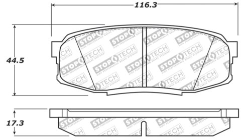 StopTech 13-18 Toyota Land Cruiser Performance Rear Brake Pads thumbnail 2