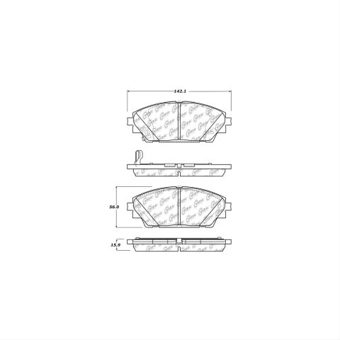 Centric Premium Ceramic Brake Pads Shims and Hardware - Front thumbnail 4