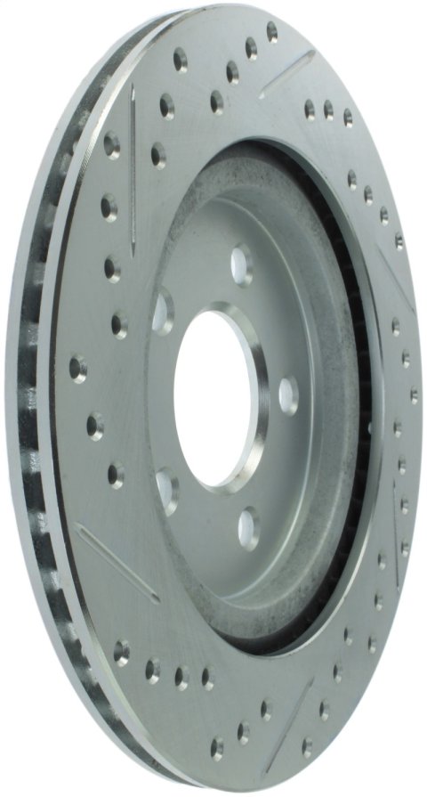 StopTech Select Sport 05-10 Ford Mustang GT Slotted and Drilled Rear Left Rotor thumbnail 1