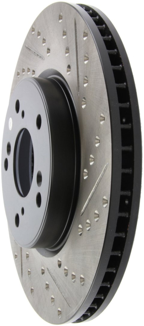 StopTech Slotted & Drilled Sport Brake Rotor Front Left 13 Honda Accord Sport thumbnail 1