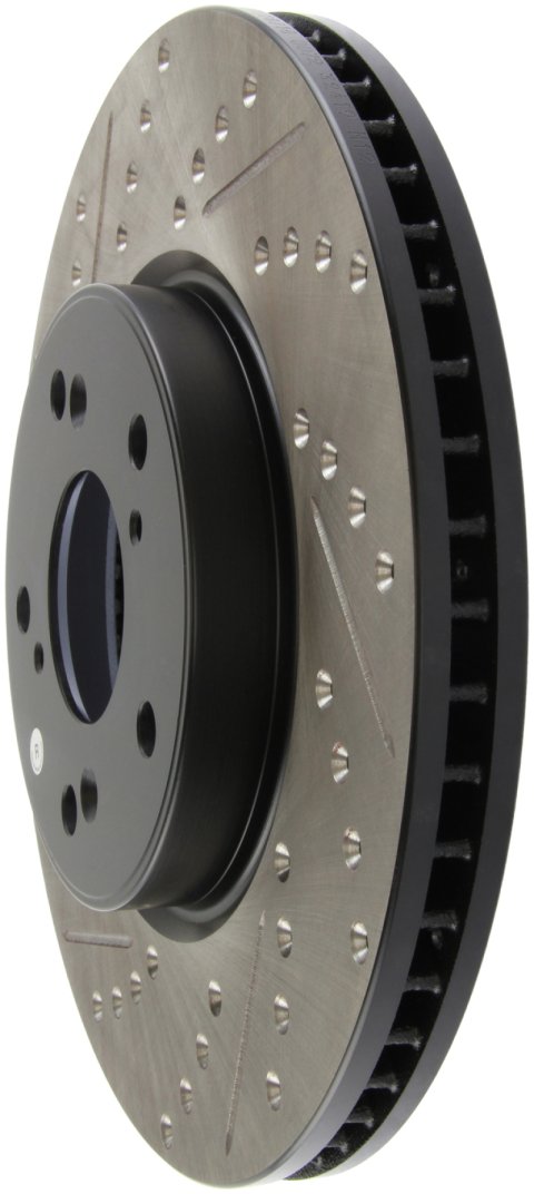 StopTech Slotted & Drilled Sport Brake Rotor Front Right 13 Honda Accord Sport thumbnail 1