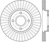 StopTech 2014 Ford Fiesta Left Front Disc Slotted Brake Rotor thumbnail 2