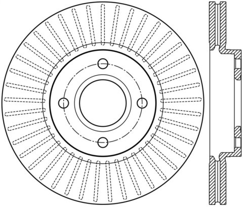 StopTech 2014 Ford Fiesta Right Front Disc Slotted Brake Rotor thumbnail 2