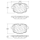 Posi-Quiet Ceramic Rear Brake Pads 11-14 BMW 5 Series thumbnail 1