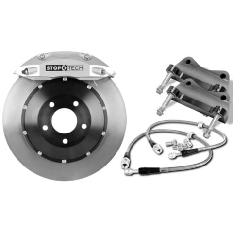 StopTech 15 Audi S3 / 15 VW Golf R Front BBK w/ Red ST-60 Caliper Zinc Slotted 355X32 2pc Rotor thumbnail 3