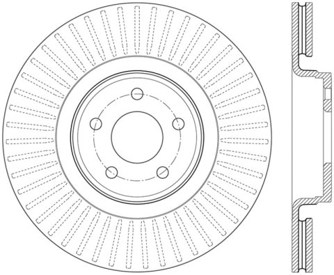 StopTech 14.5+ Ford Focus ST Front Right Slotted Performance Rotor thumbnail 2