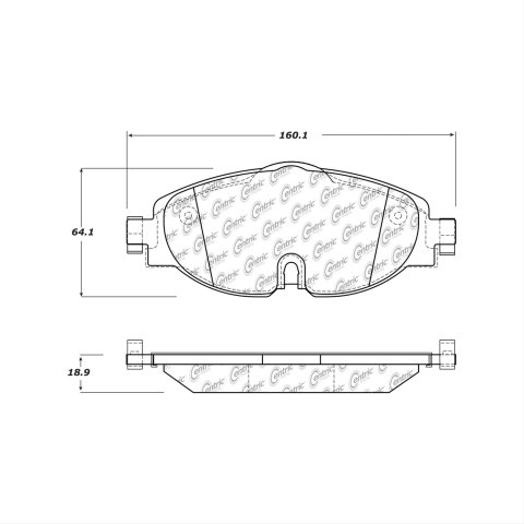 Centric Posi-Quiet 15-16 Audi A3 Front Brake Pads thumbnail 2