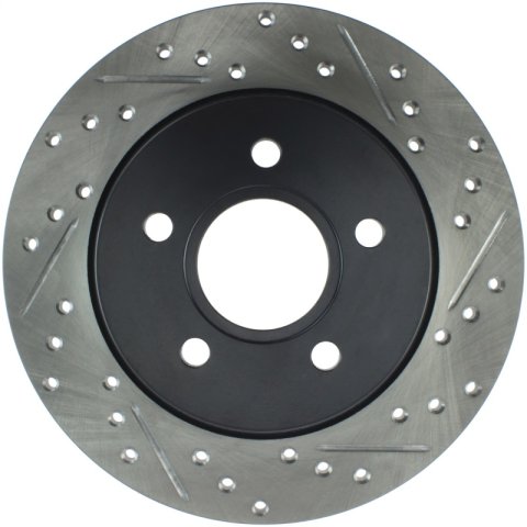 StopTech 12-15 Ford Focus w/ Rear Disc Brakes Rear Left Slotted & Drilled Rotor thumbnail 1