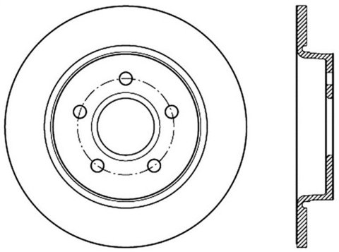 StopTech 12-15 Ford Focus w/ Rear Disc Brakes Rear Left Slotted & Drilled Rotor thumbnail 2