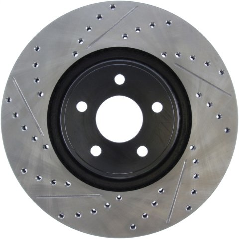 StopTech 14+ Ford Focus ST w/ 335mm Brakes Front Right Slotted & Drilled Rotor thumbnail 1