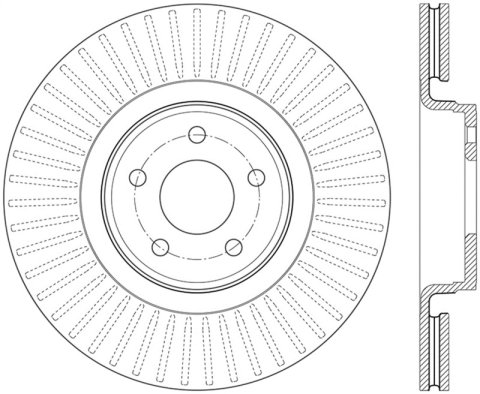 StopTech 14+ Ford Focus ST w/ 335mm Brakes Front Right Slotted & Drilled Rotor thumbnail 2