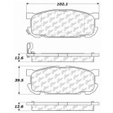 Centric 01-05 Mazda Miata Rear Premium Semi-Metallic Brake Pads w/ Shims and Hardware thumbnail 1
