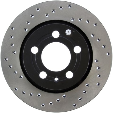 StopTech 03-05 VW Golf GTi (vented rear discs) Drilled Right Rear Rotor thumbnail 1