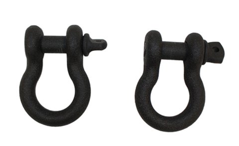 Fishbone Offroad D Ring 3/4In Gloss - Black 2 Piece Set