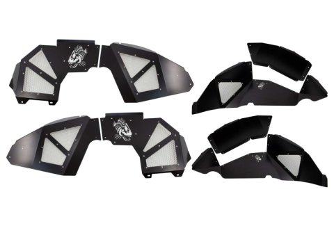 Fishbone Offroad 2018+ Jeep Wrangler JL Front/Rear Set of 4 Aluminum - Blk Powdercoat Inner Fenders thumbnail 1