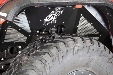 Fishbone Offroad 2018+ Jeep Wrangler JL Front/Rear Set of 4 Aluminum - Blk Powdercoat Inner Fenders thumbnail 9