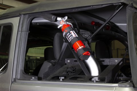 Fishbone Offroad Padded Roll Bar Black Fire Extinguisher Holder thumbnail 6